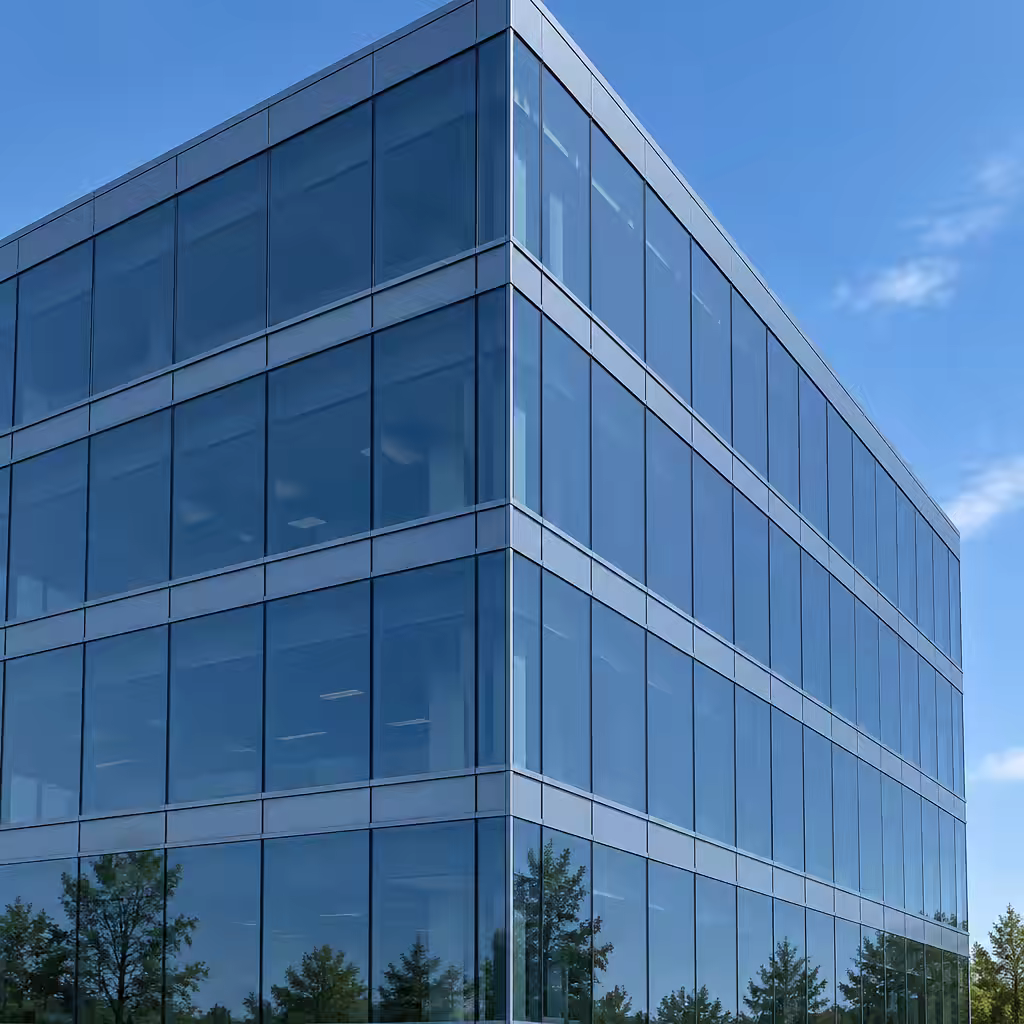 Office building with solar control window film